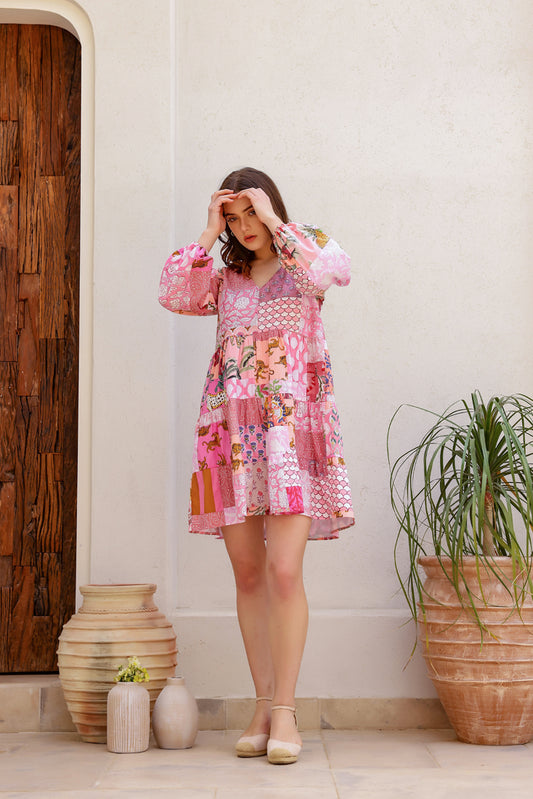 Larissa - Upcyled Patch Dress