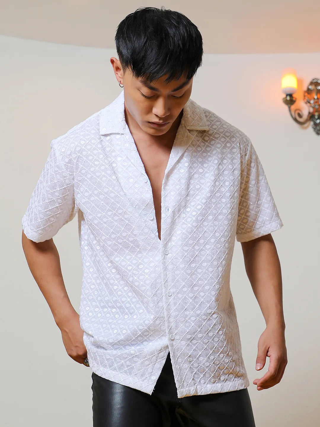 Campus Sutra - Embroidered Circular Shirt