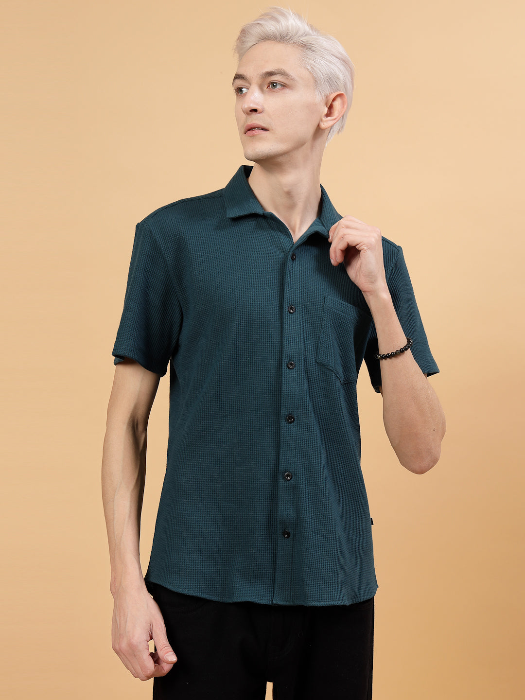 Rigo - Find Your Perfect Waffle Knit Solid Shirts