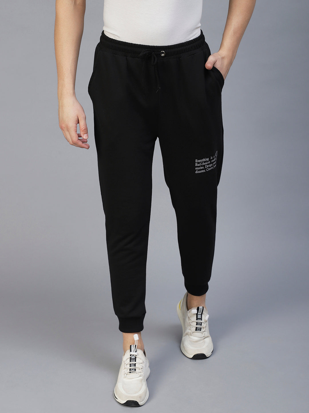 Rigo - Black Text Print Jogger