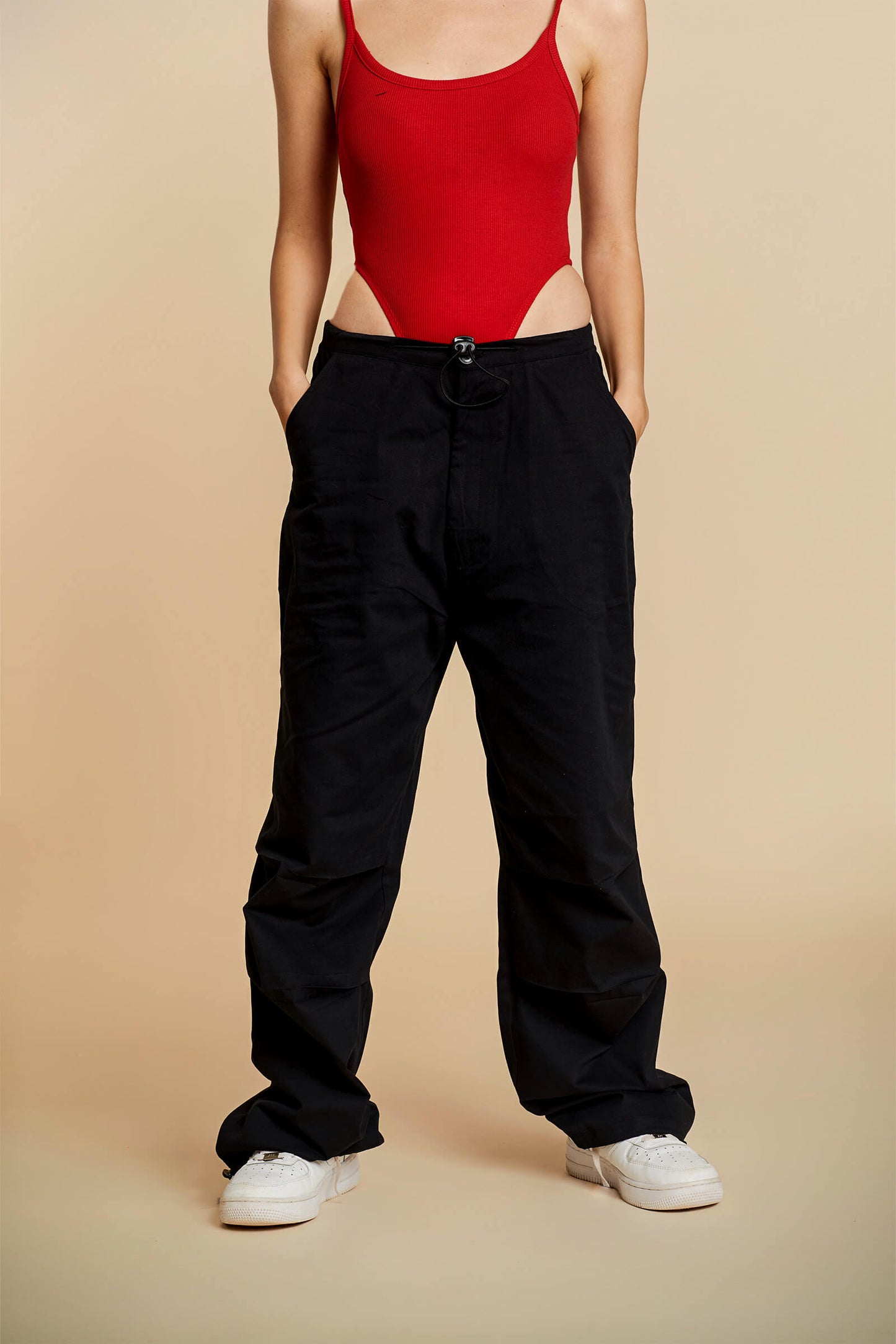 BONKERS CORNER - Black Parachute Pants