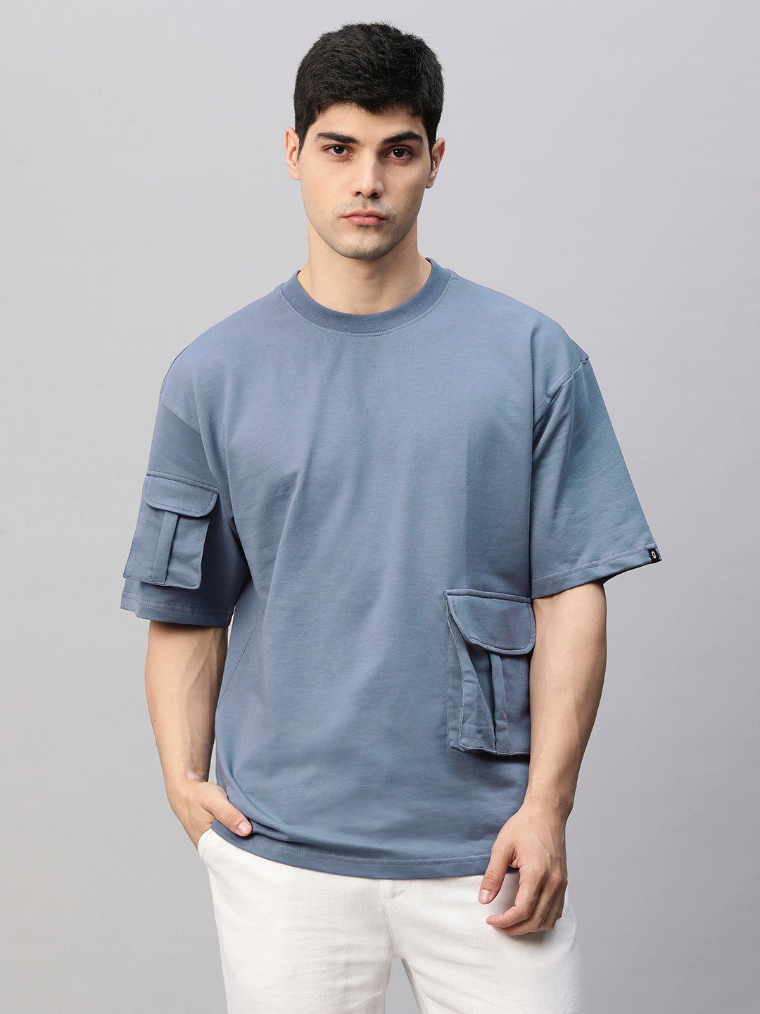 Pronk - Cargo T-Shirt For Men - Denim Blue