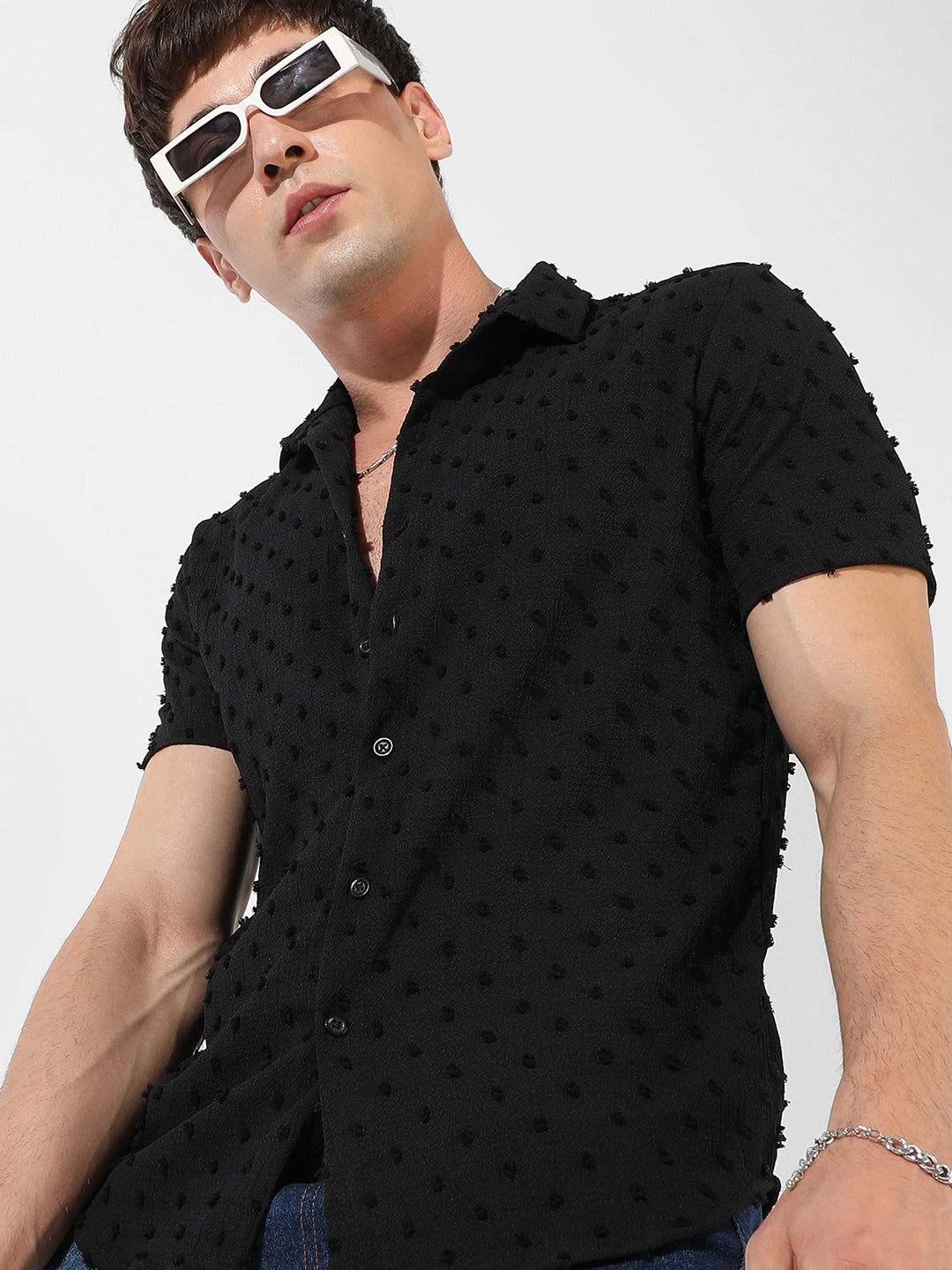 Campus Sutra - Self-Design Pom-Pom Shirt