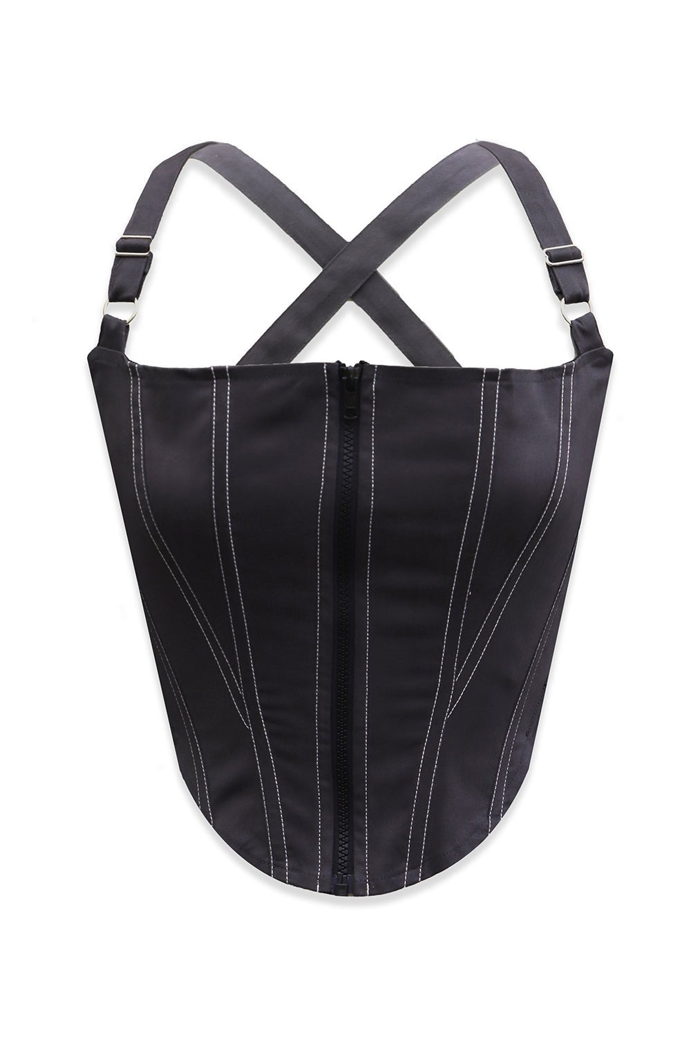 Beeglee - Grey CEO zip-up Corset