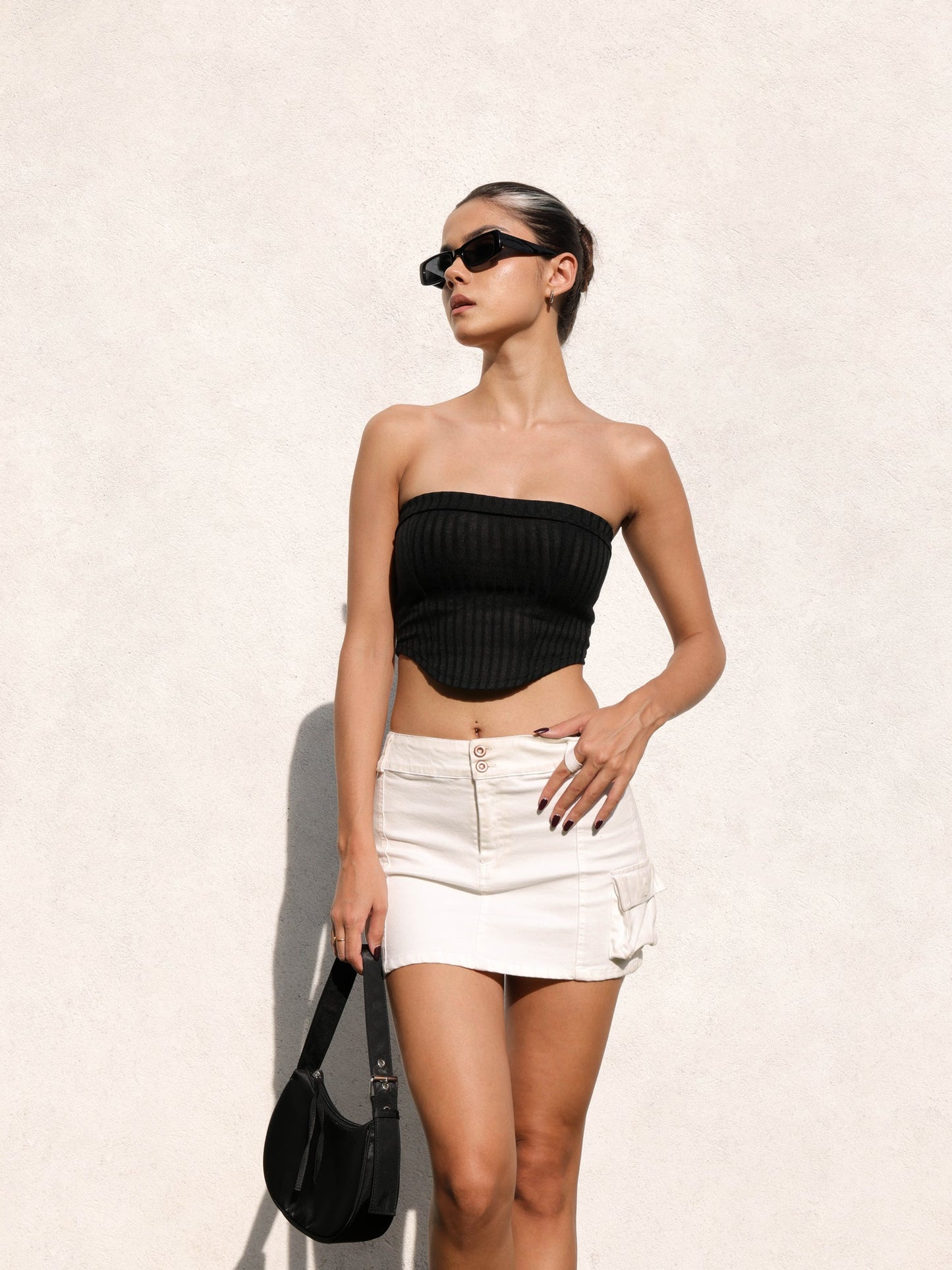 MIMOSA - Folded Band Detail Tube Top