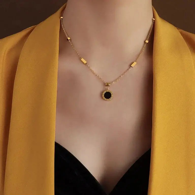 Rose Gold Plated Stainless Steel Necklace Shoppers Point India