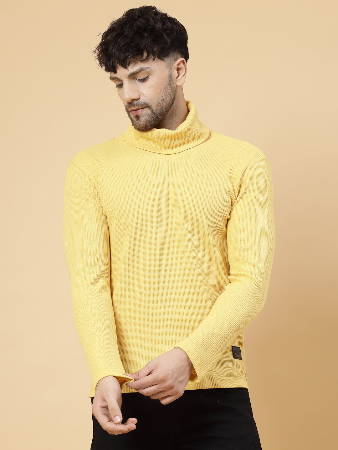 Rigo - Turtleneck Waffle Tee