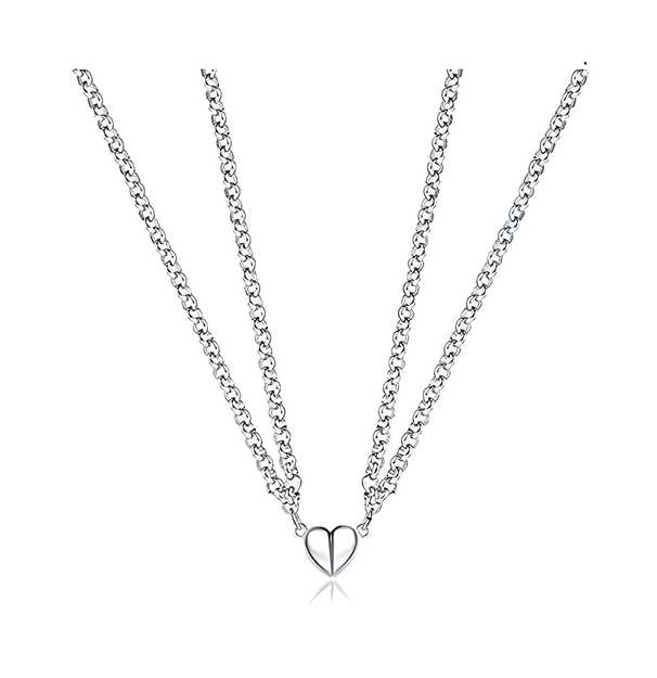 Fashion Couple Heart Necklace For Women and Men