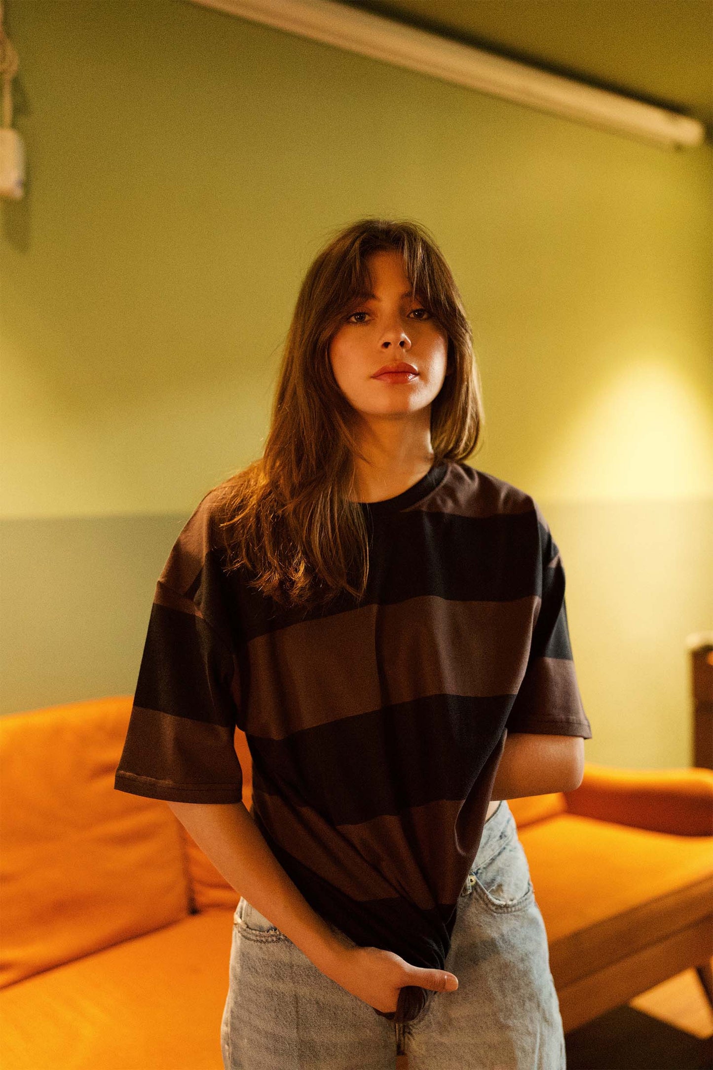 BONKERS CORNER - Coco Stripes Heavyweight Oversized T-Shirt