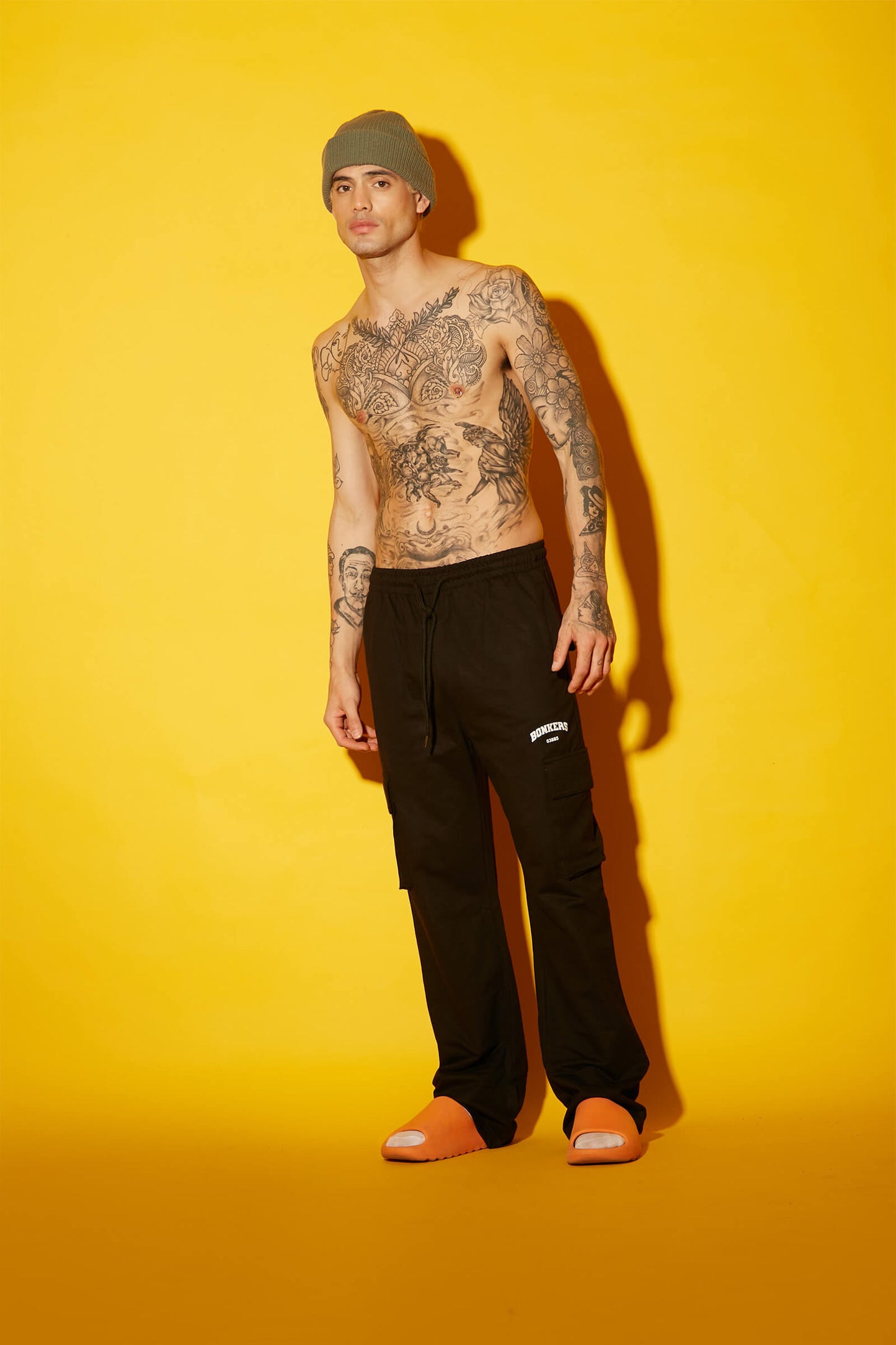 BONKERS CORNER - Black Utility Straight Fit Pant