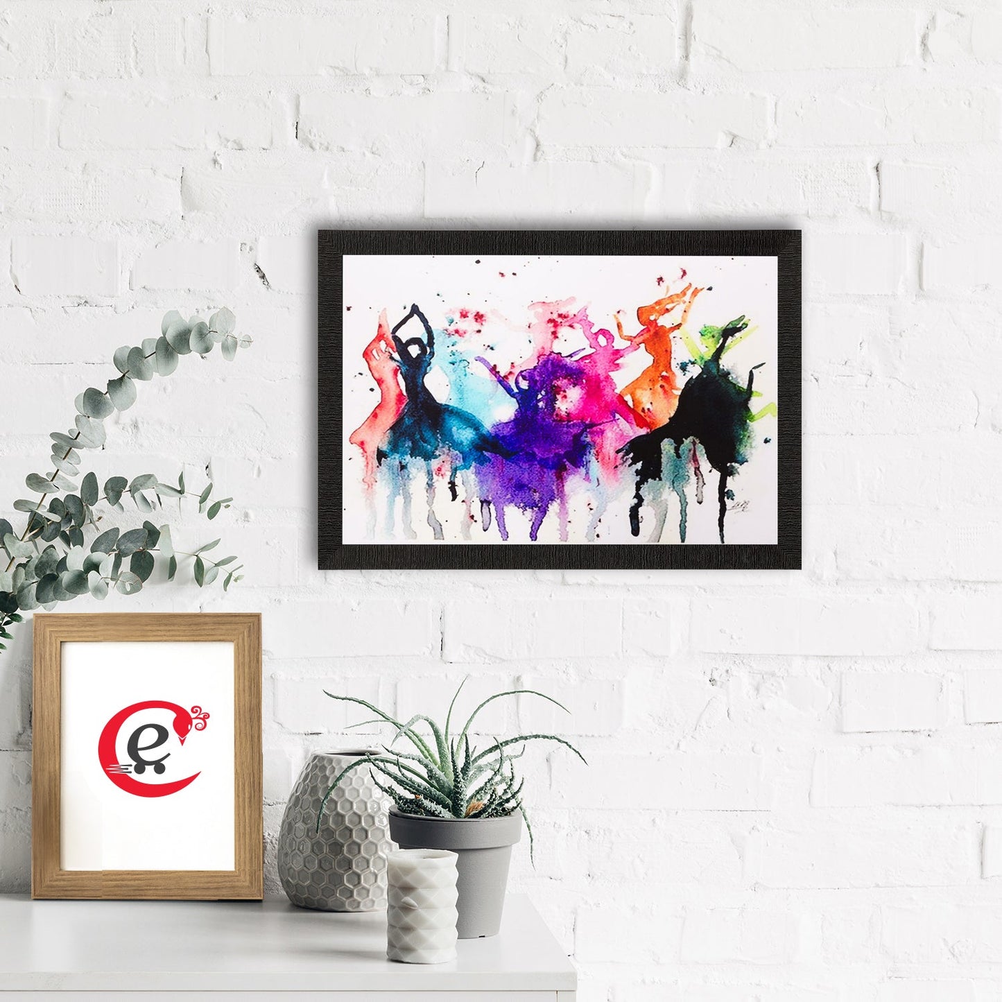 Abstract Colorful Women Matt Textured UV Art Painting