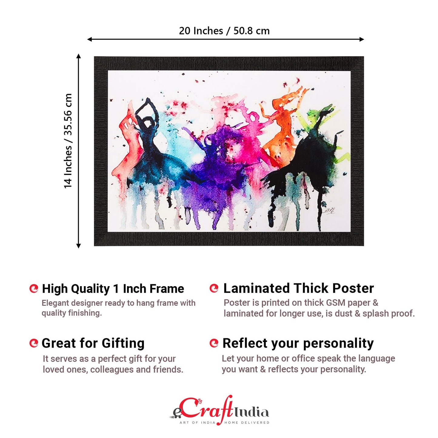 Abstract Colorful Women Matt Textured UV Art Painting