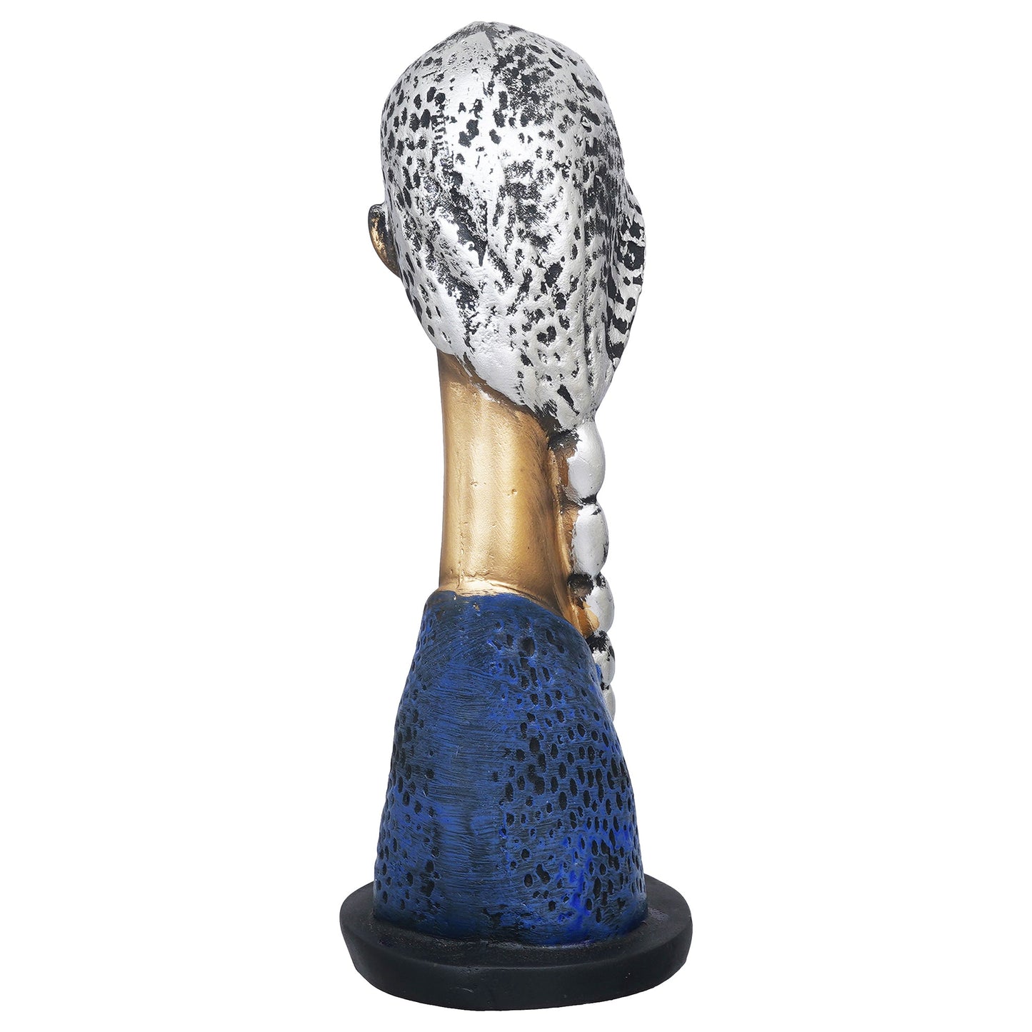 Silver and Golden Polyresin Handcrafted Women Praying Statue Human Figurine