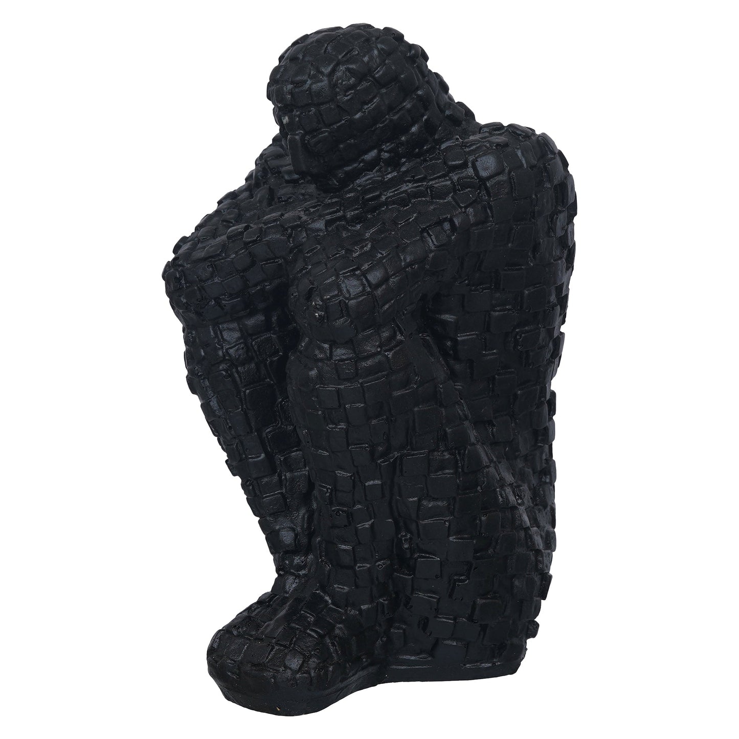 Shoppers Point India Black Polyresin Handcrafted Thinking Man Statue Human Figurine
