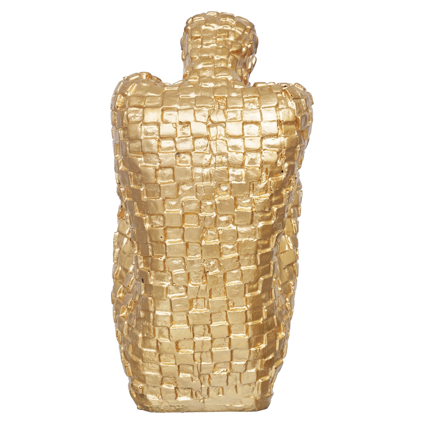 Shoppers Point India Golden Polyresin Handcrafted Thinking Man Statue Human Figurine