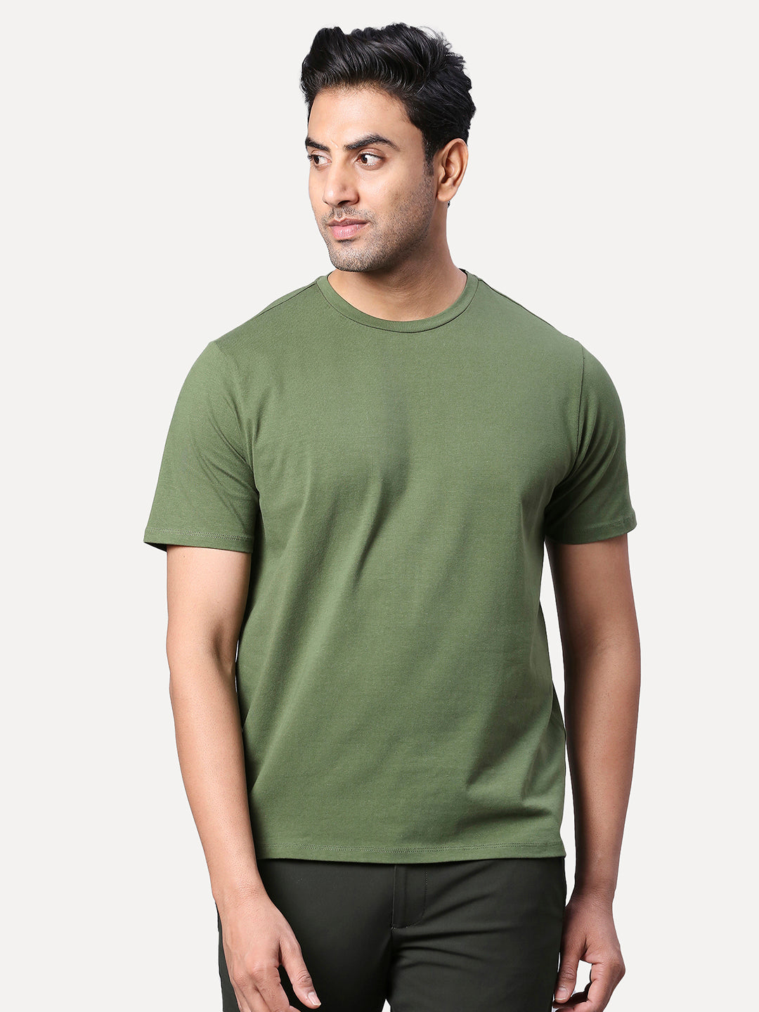 One Mile - Grey Round Neck Tee - For Men