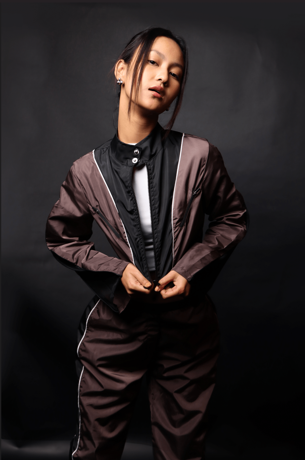 Beeglee - Brown Rogue Zip-Up Jacket
