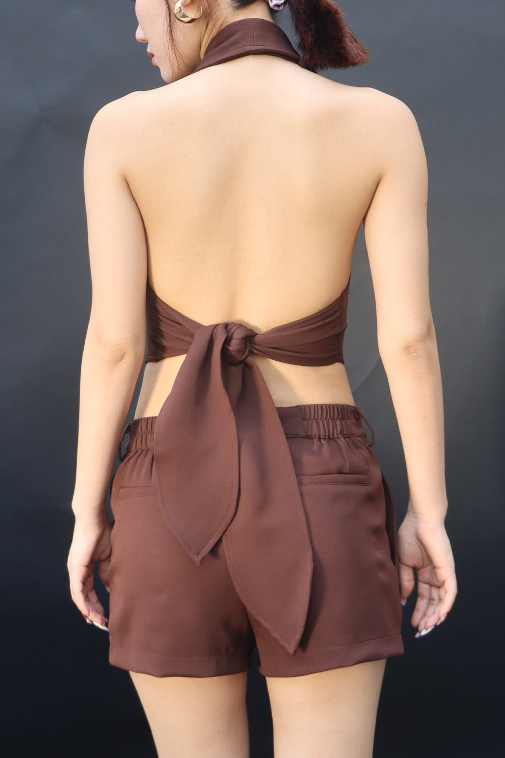 Beeglee - Brown Xerox Tailored Shorts