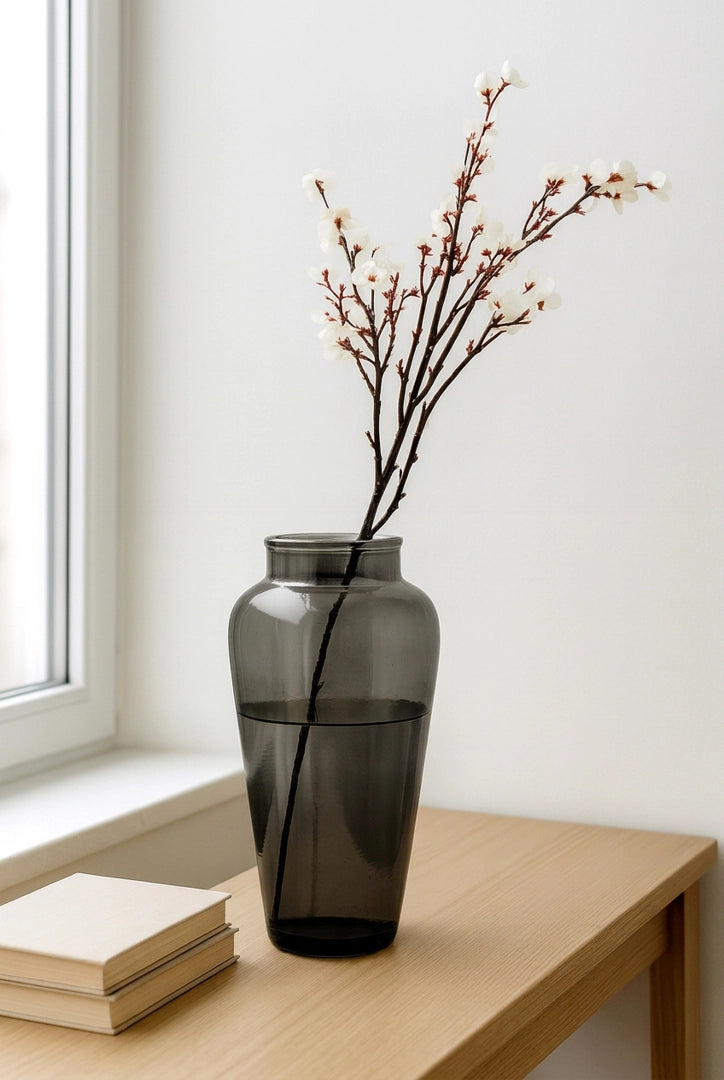 Floral Vases Black Glass Vases