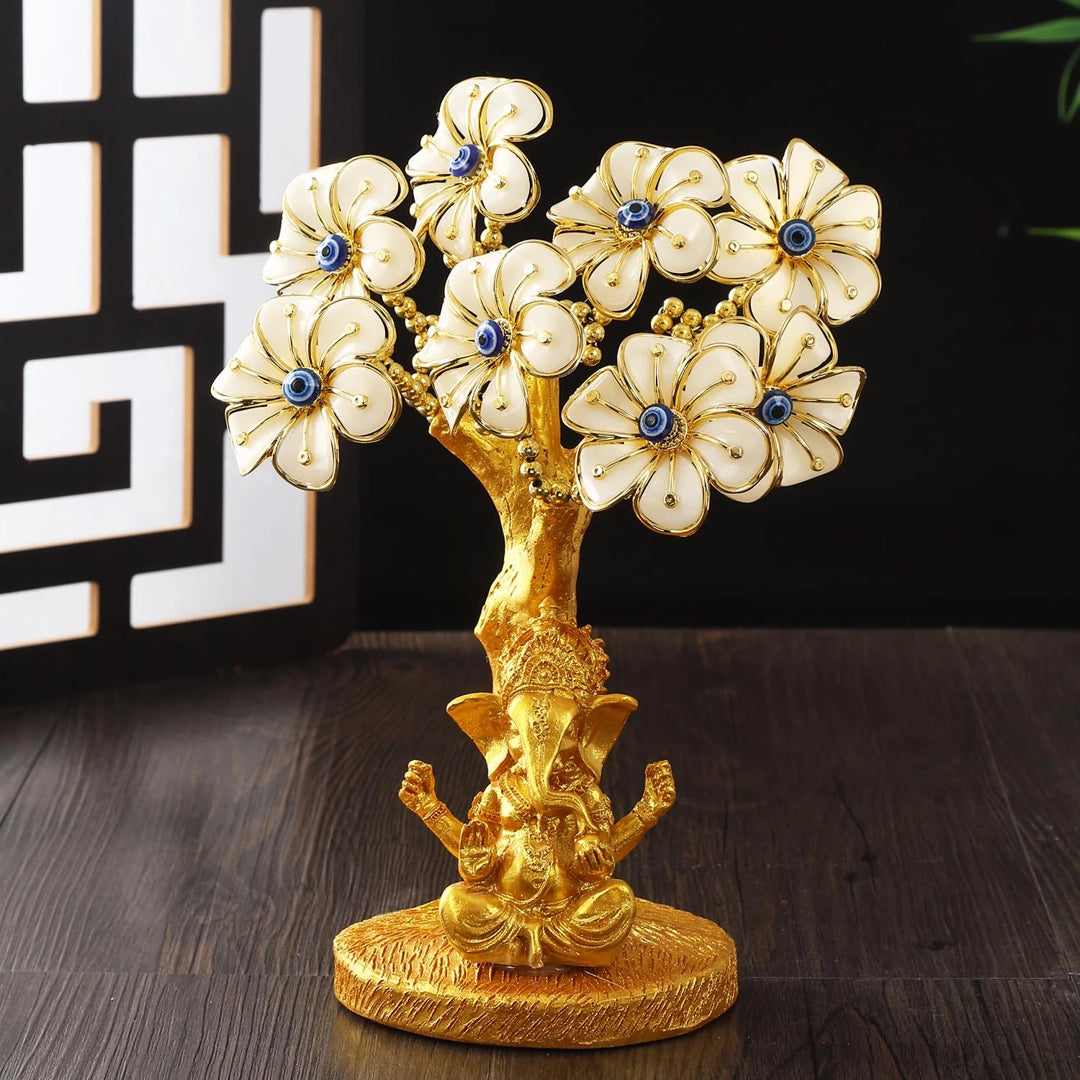 Figurine & Sculptures Golden Resin Showpieces