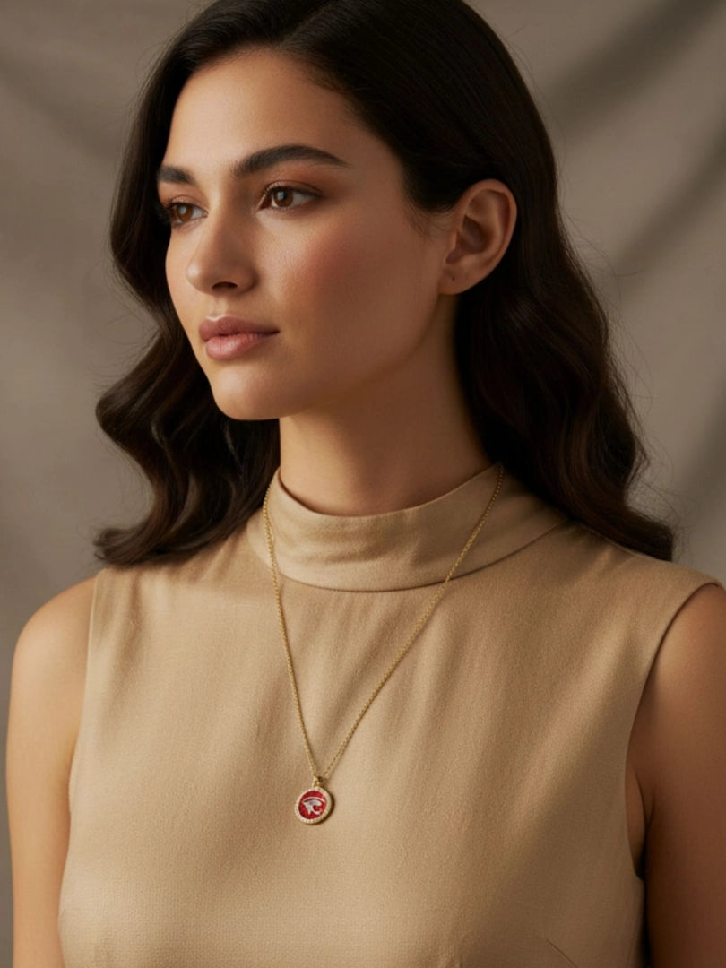 Gold Plated Evil Eye Pedant for women