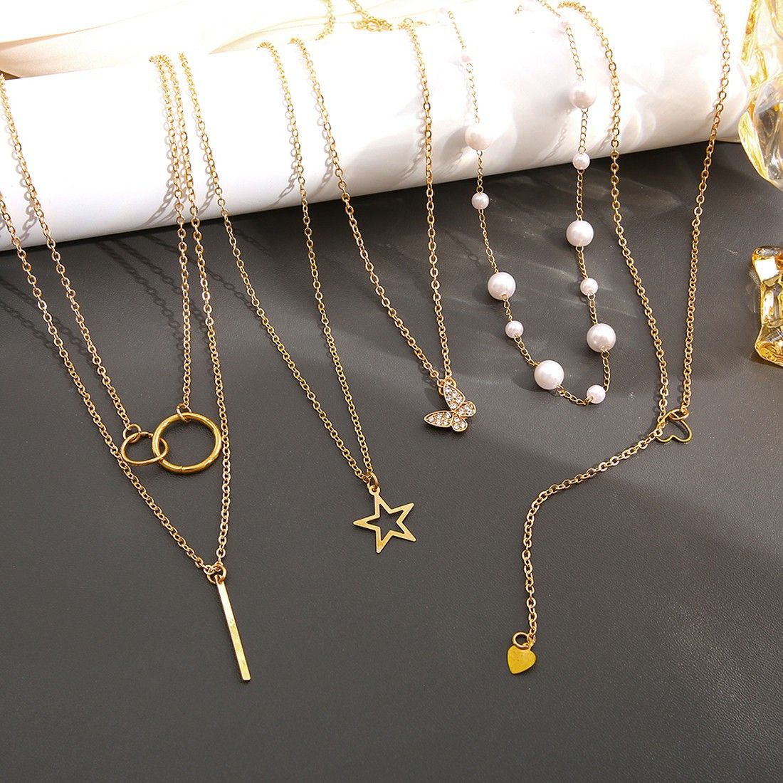 Harmony Ensemble Gold-Plated Necklace Set