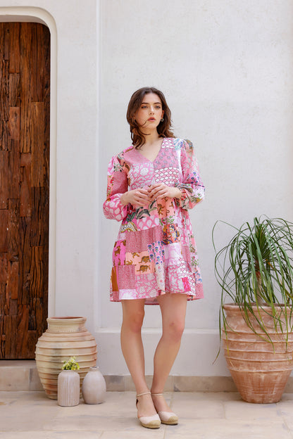 Larissa - Upcyled Patch Dress