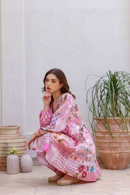 Larissa - Upcyled Patch Dress