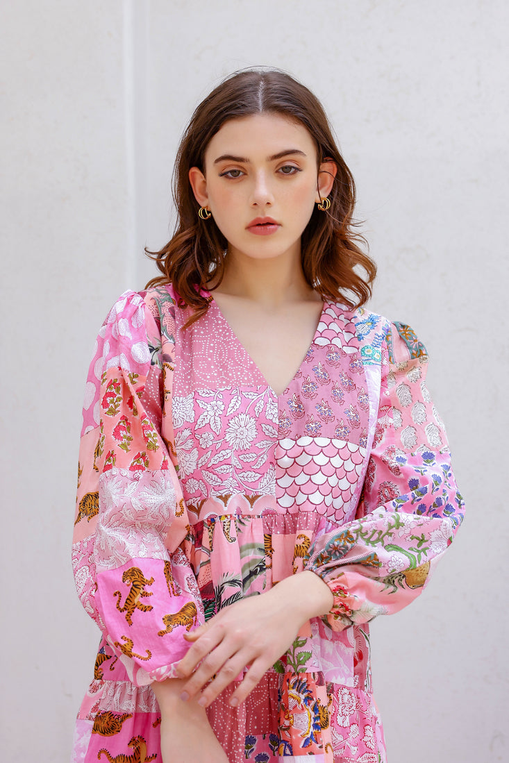 Larissa - Upcyled Patch Dress