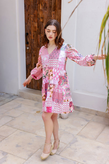 Larissa - Upcyled Patch Dress