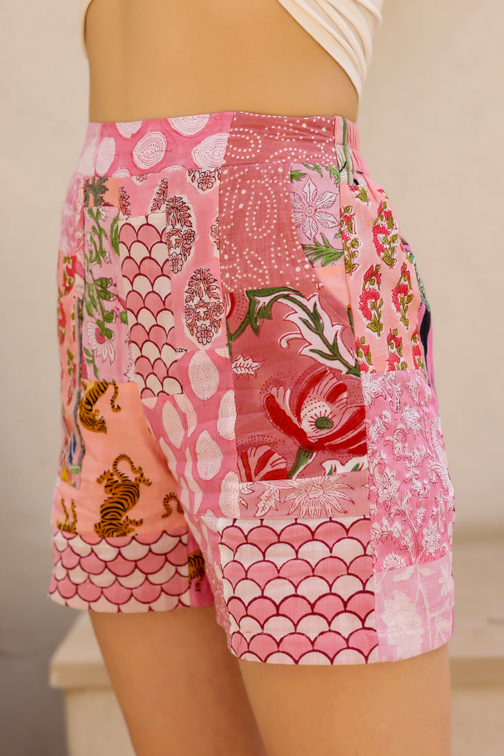 Arya - Upcycled Patchwork Shorts