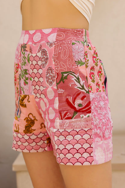 Arya - Upcycled Patchwork Shorts