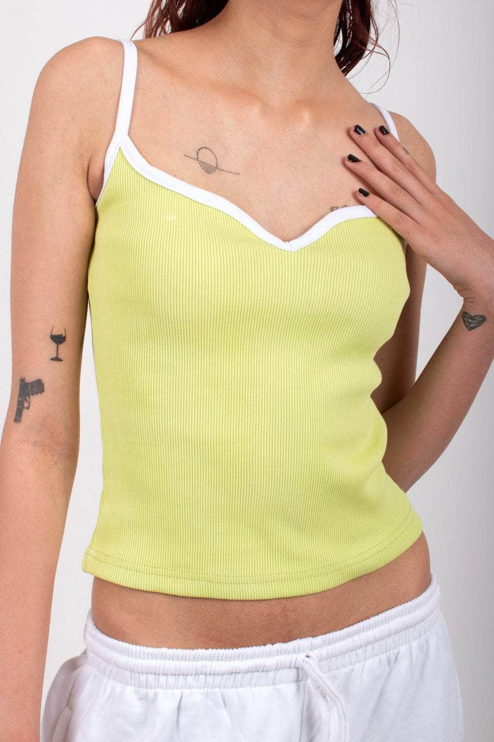Beeglee - Green Chic Piping Top