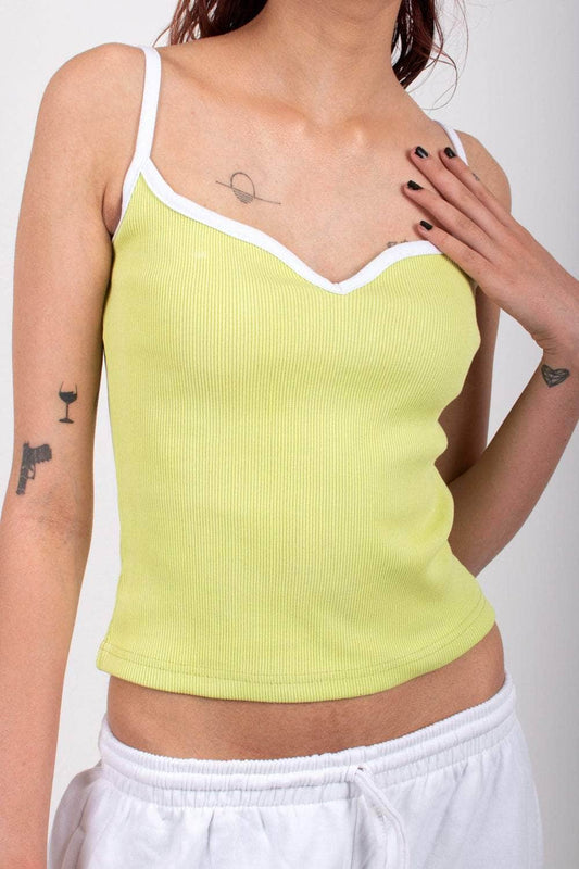 Beeglee - Green Chic Piping Top