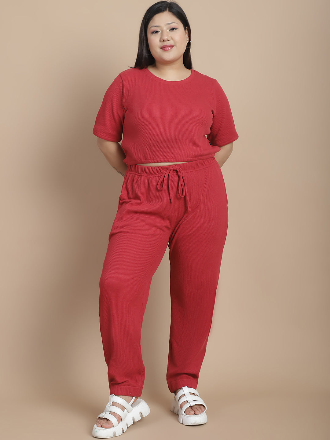 Rigo - Stylish Pairing Top And Jogger Co-Ord Set