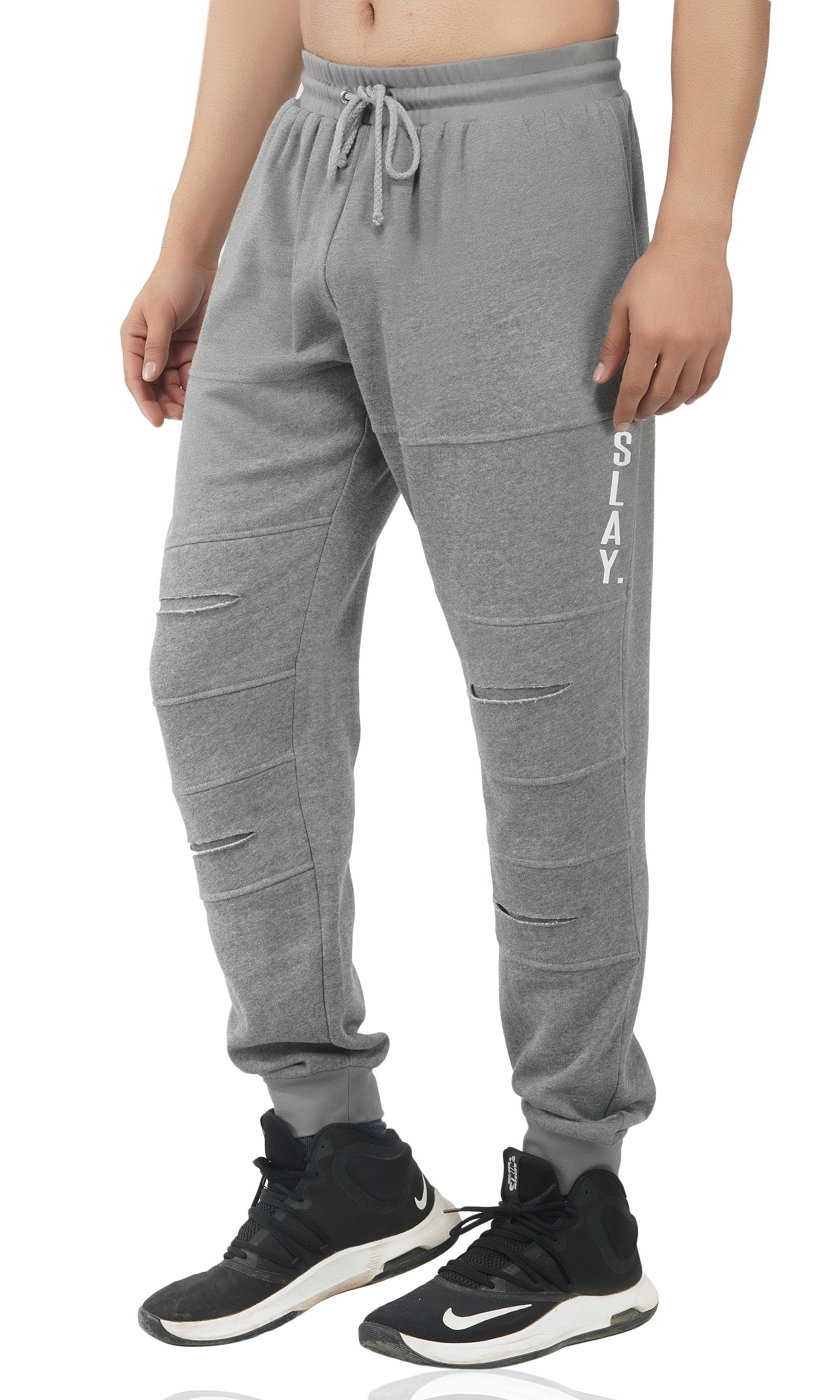 Clothing to Slay - SLAY. Men's Light Grey Joggers