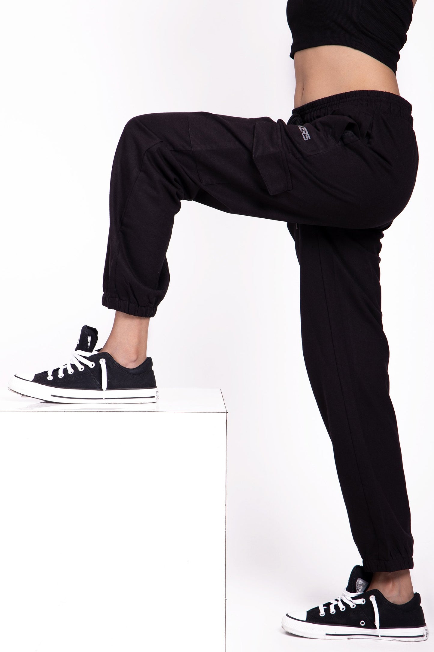 BONKERS CORNER - Black Cargo Pants