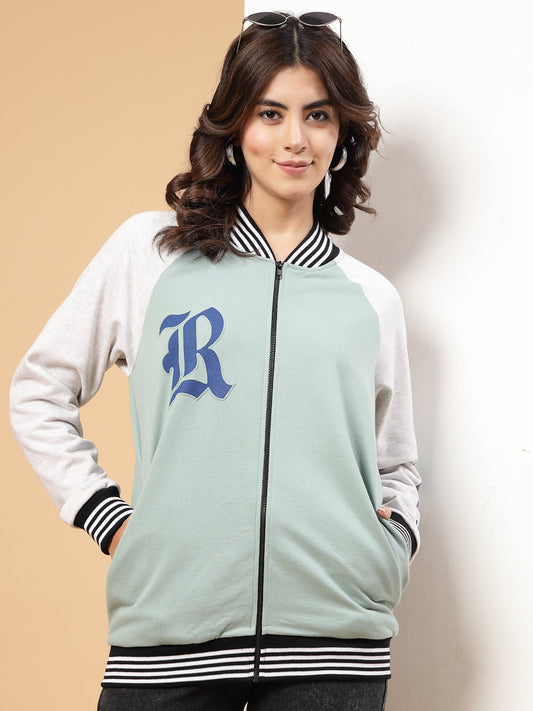 Rigo - Women Rigo Signature Puff Printed Varsity Jacket