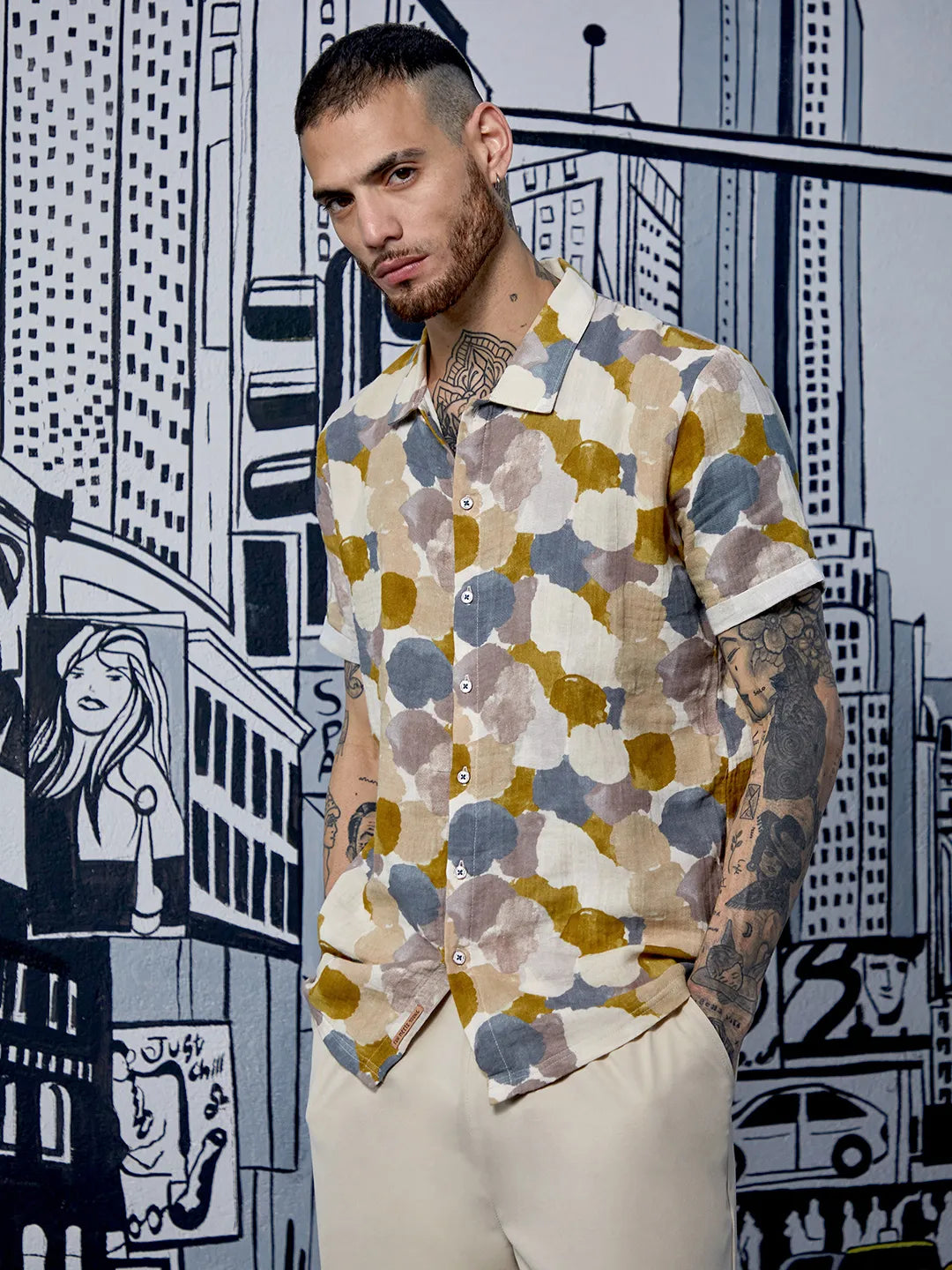 Campus Sutra - Abstract Print Shirt
