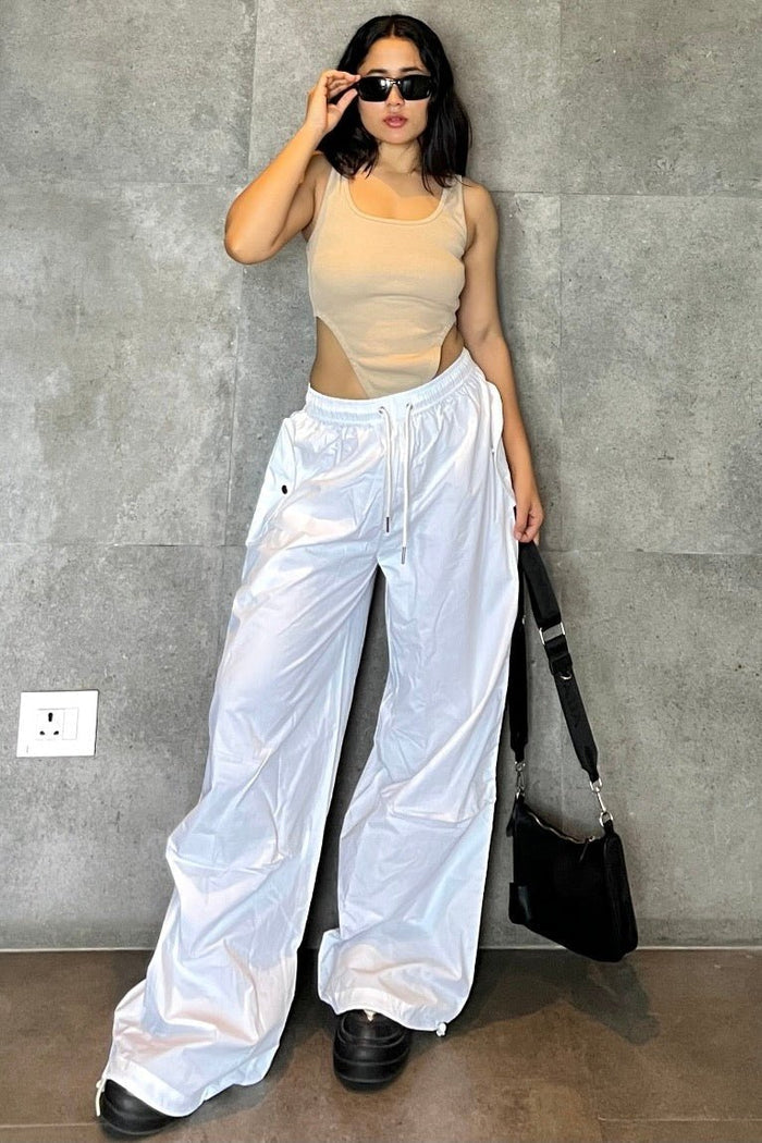 Beeglee - White Flared Pants