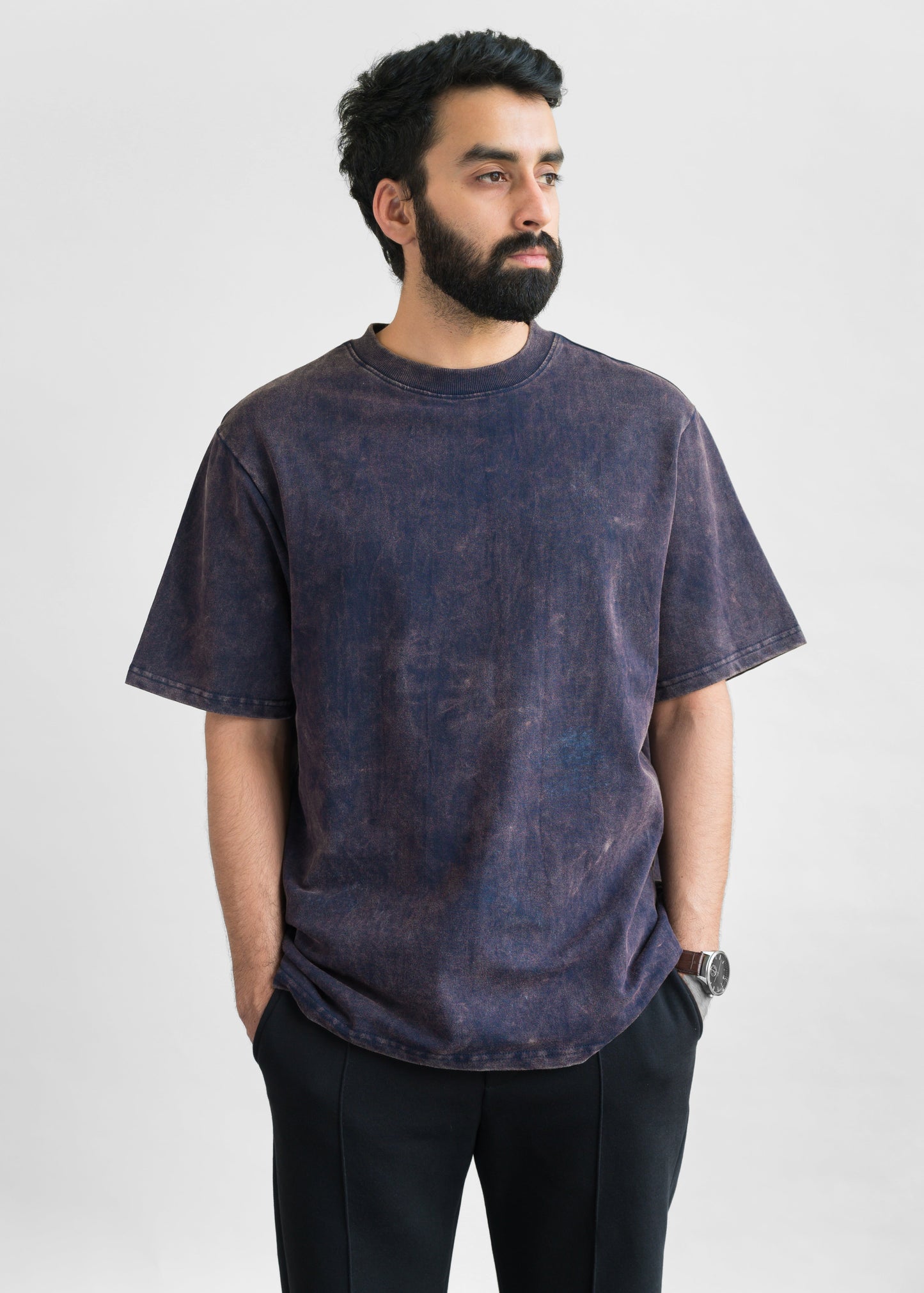 Desi Minimals - Midnight - Stone Wash Heavy Weight T-Shirt