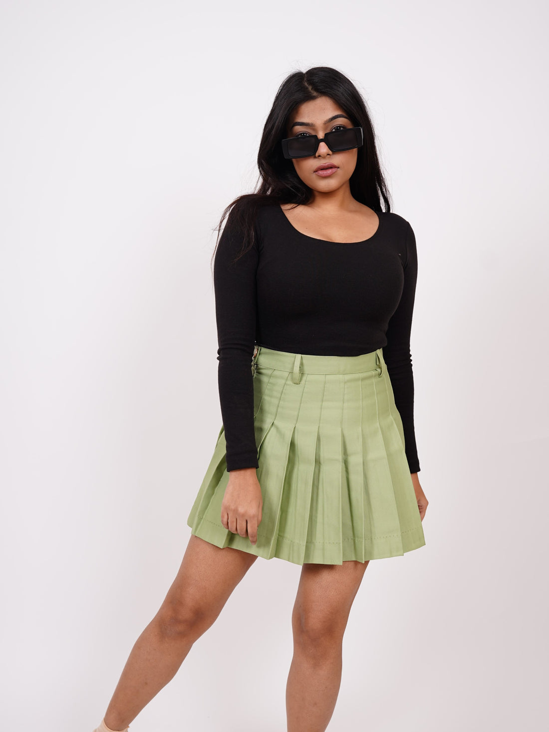 Burger Bae - Apple Green Tennis Skirt