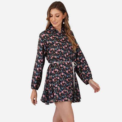 Tinted - Elegant Collar string dress