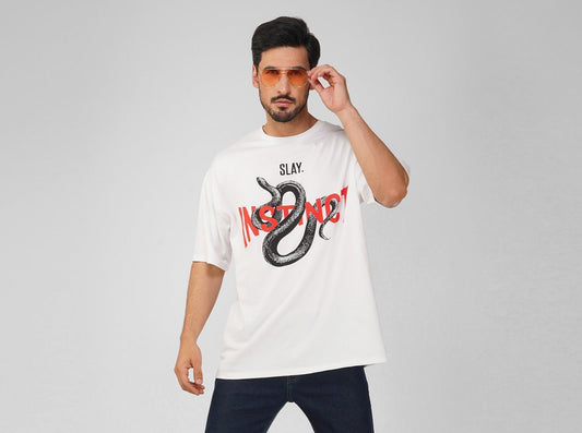 Clothing to Slay - Slay.  Snake Instinct Oversized Drop Shoulder T Shirt