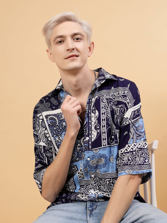 Rigo - Modern Twist  Oversized Shirt With Paisley Print