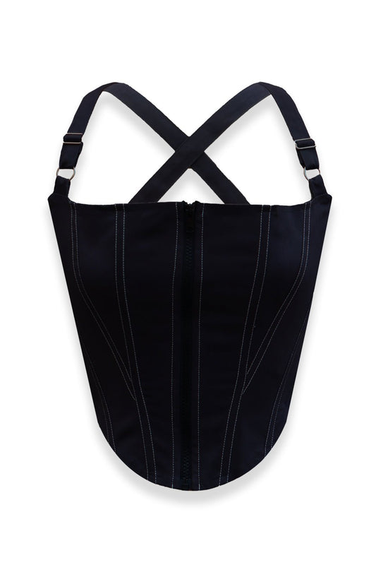 Beeglee - Black CEO zip-up Corset