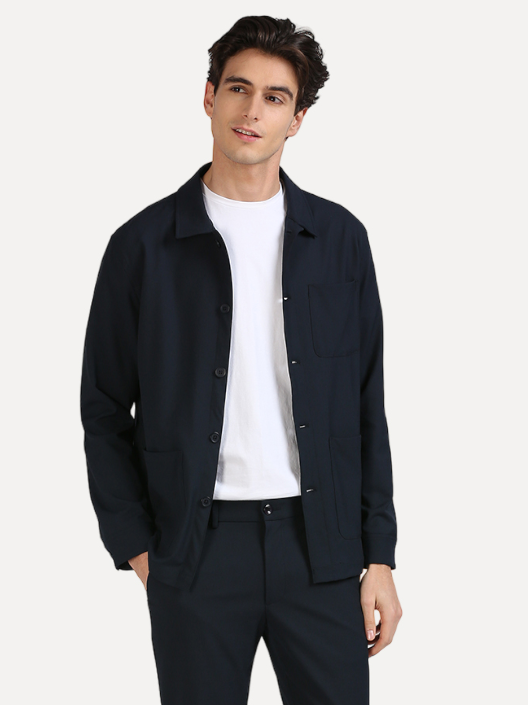 One Mile - Hyperflex Dark Navy Work Shacket - For Men