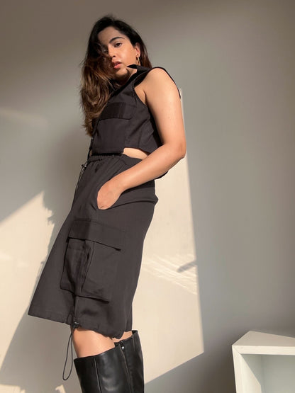 SPELL BY SMOKESHOW - Tammy Cargo Pocket Shorts Black