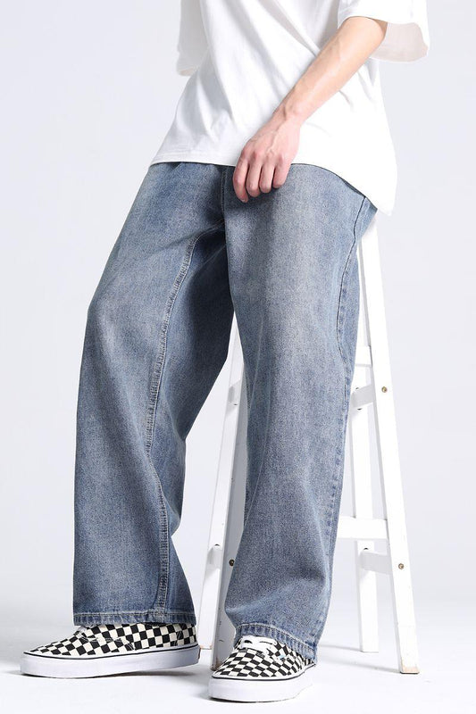 OFF DUTY INDIA - Retro Blue Wash Baggy Jeans