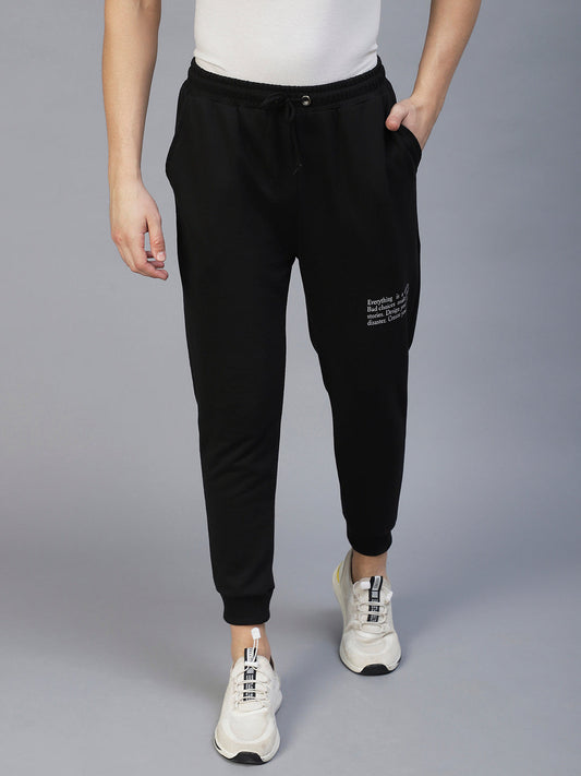 Rigo - Black Text Print Jogger